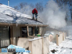 Residential ice dam removal service